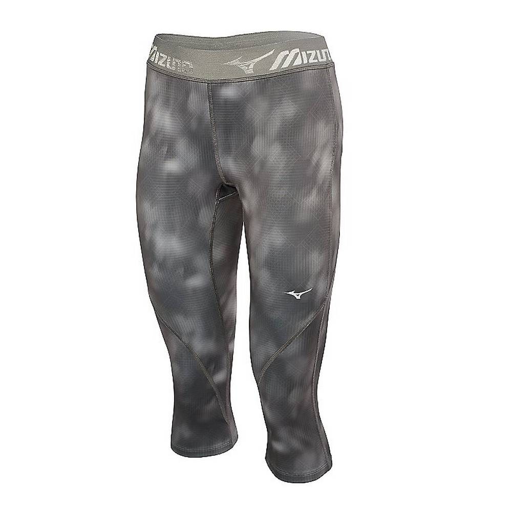 Damske Legíny Mizuno Impulse 3/4 Print Siva Vypredaj IDQJ84735